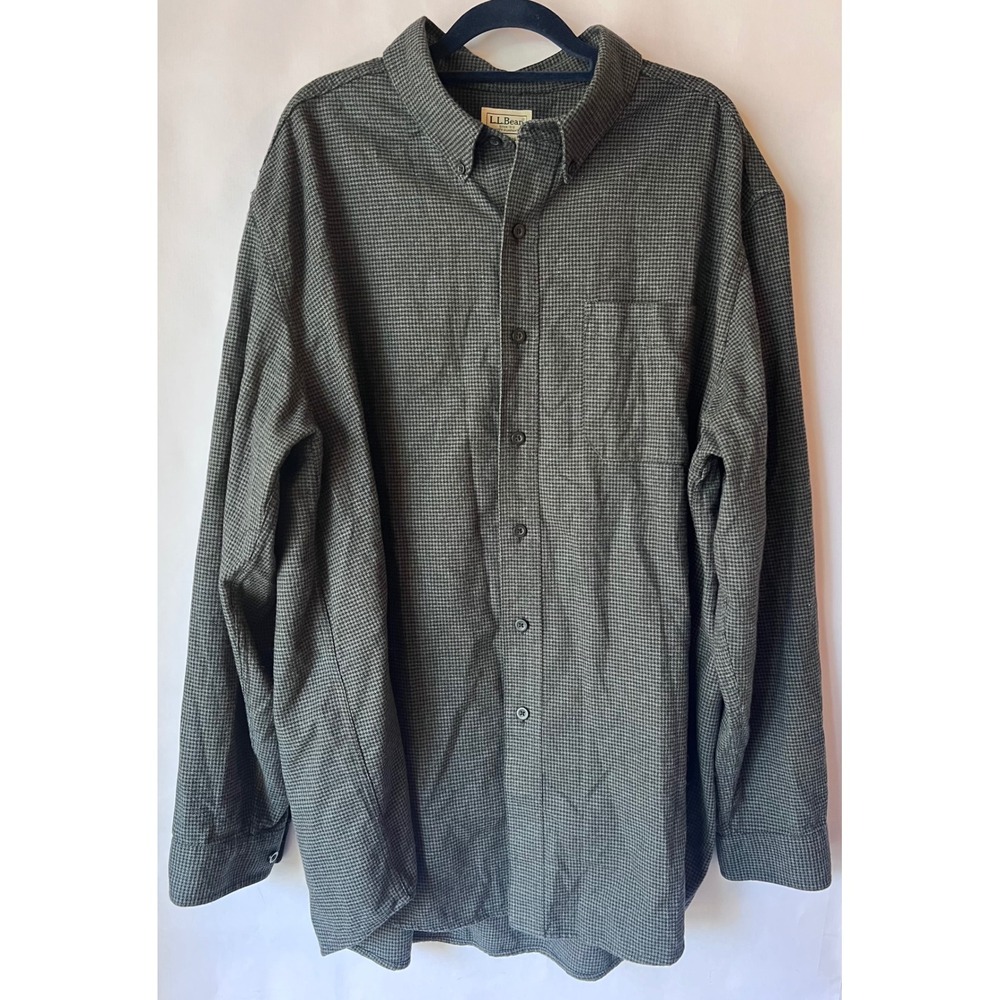 LL Bean Mens Traditional Fit Long Sleeve Button Down Shirt Plaid XL-REG